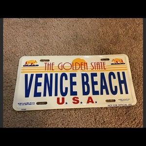 Vintage venice beach car plate